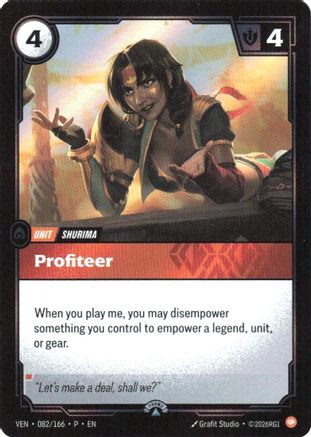 Profiteer (082/166) [Riftbound Organized Play Promotional Cards] Foil Riftbound Singles Riot Games