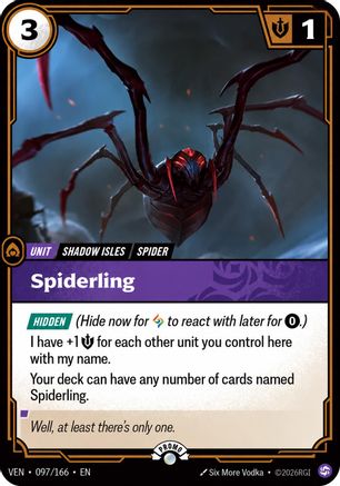 Spiderling (097/166) [Riftbound Organized Play Promotional Cards] Foil Riftbound Singles Riot Games