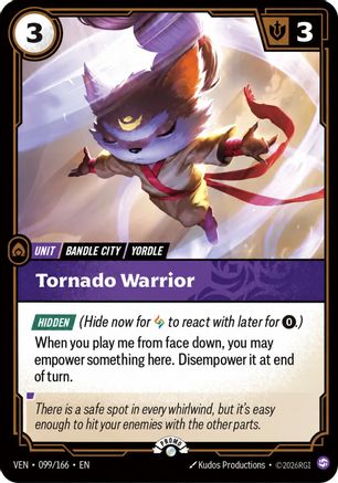 Tornado Warrior (099/166) [Riftbound Organized Play Promotional Cards] Foil Riftbound Singles Riot Games