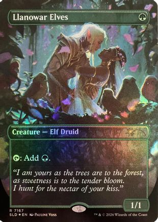 Llanowar Elves (7167) (SLD-7167) [Secret Lair] Drop Series Foil MTG Single Wizards of the Coast