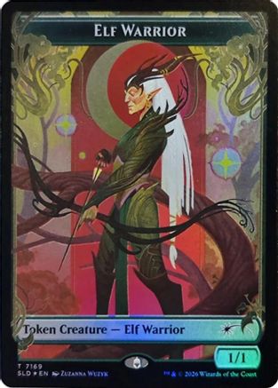 Elf Warrior Token (7169) (SLD-7169) [Secret Lair Drop Series] Foil MTG Single Wizards of the Coast