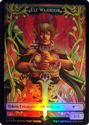 Elf Warrior Token (7170) (SLD-7170) [Secret Lair] Drop Series Foil MTG Single Wizards of the Coast