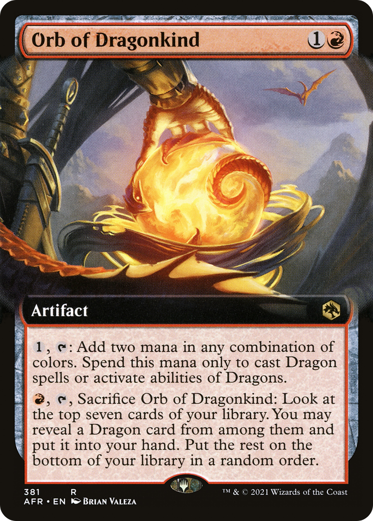Orb of Dragonkind (AFR-381) [Adventures in the Forgotten Realms] (Extended Art) Foil MTG Single Wizards of the Coast