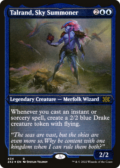 Talrand, Sky Summoner (Foil Etched) (2X2-434) [Double Masters 2022] Foil MTG Single Wizards of the Coast