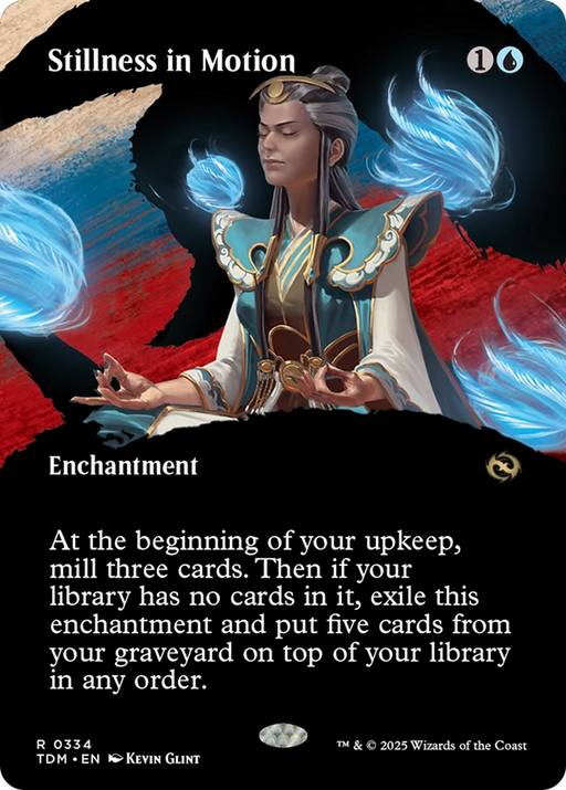 Stillness in Motion (Borderless) (TDM-334) [Tarkir: Dragonstorm] Foil MTG Single Wizards of the Coast