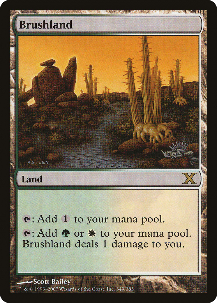 Brushland (10E-349) [Tenth Edition] Foil MTG Single Wizards of the Coast