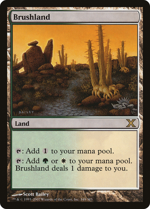 Brushland (10E-349) [Tenth Edition] Foil MTG Single Wizards of the Coast
