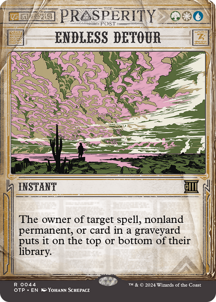 Endless Detour (OTP-044) [Breaking News] (Showcase) (Borderless) Foil MTG Single Wizards of the Coast