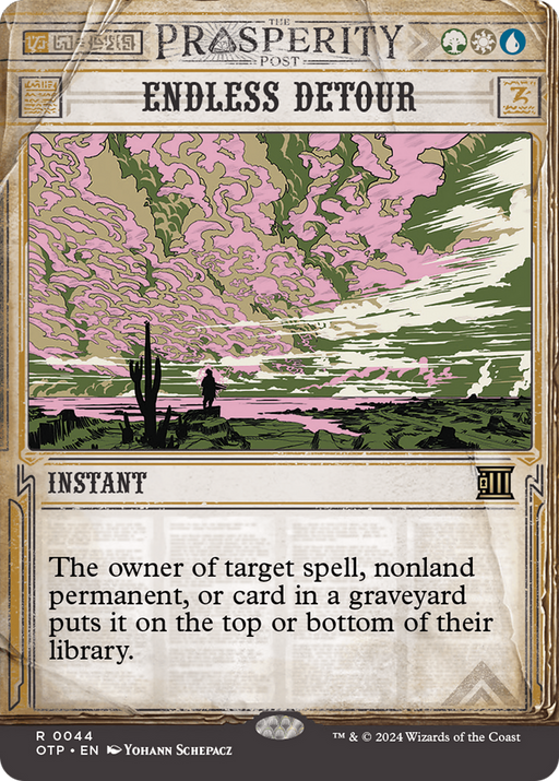 Endless Detour (OTP-044) [Breaking News] (Showcase) (Borderless) MTG Single Wizards of the Coast