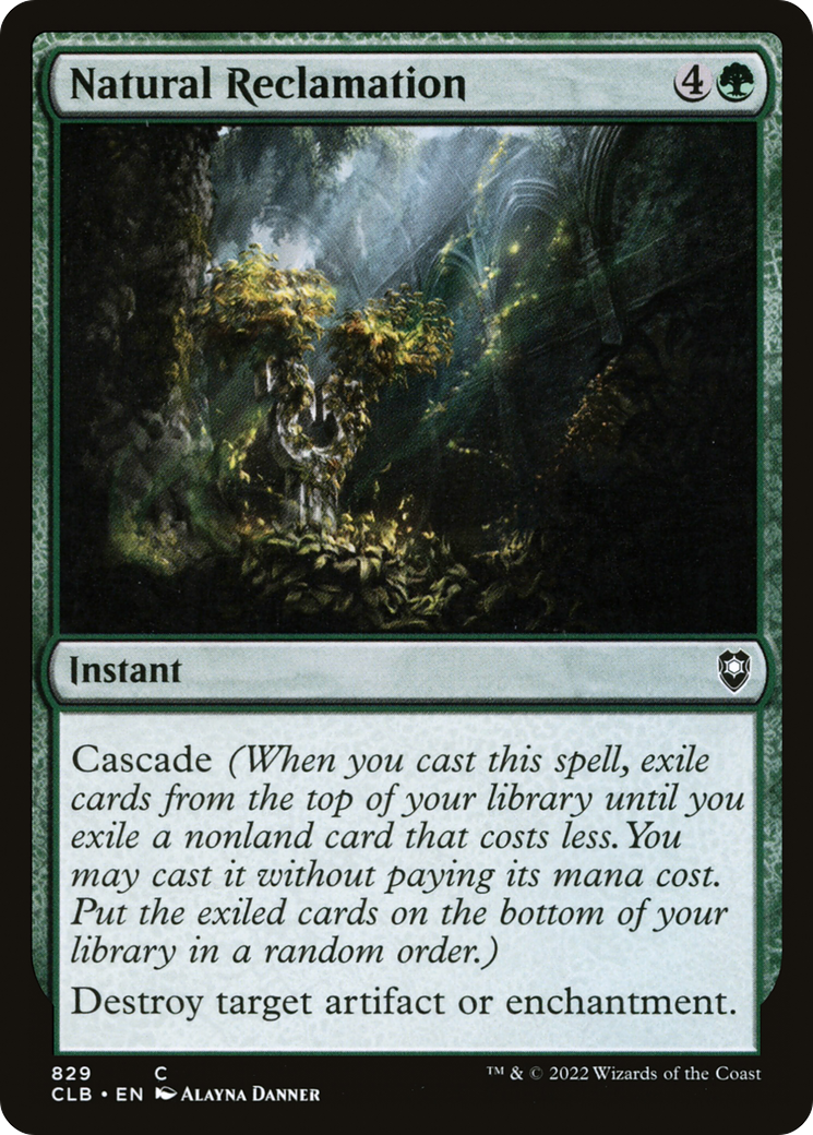 Natural Reclamation (CLB-829) [Commander Legends: Battle for Baldur's Gate] MTG Single Wizards of the Coast