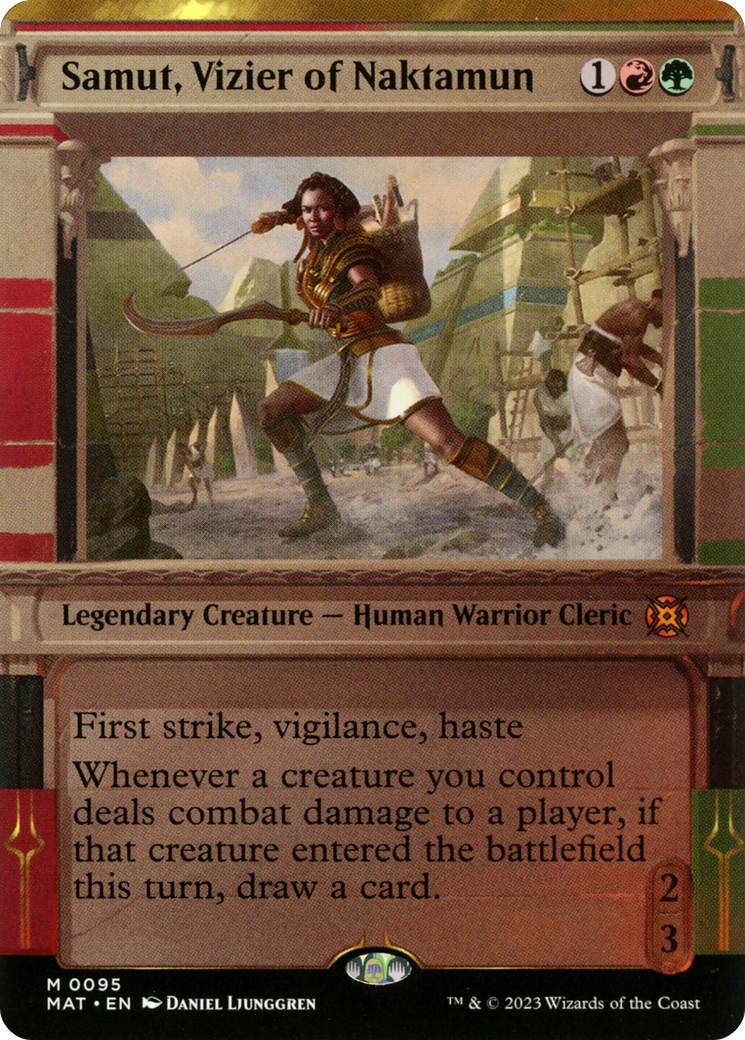 Samut, Vizier of Naktamun (MAT-095) [March of the Machine: The Aftermath] (Showcase) (Borderless) MTG Single Wizards of the Coast