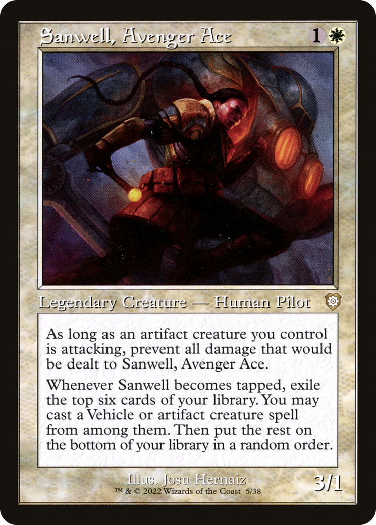 Sanwell, Avenger Ace (BRC-005) [The Brothers' War Commander] MTG Single Wizards of the Coast