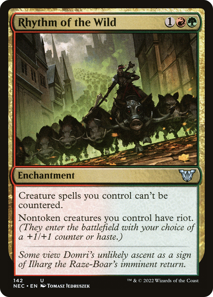 Rhythm of the Wild (NEC-142) [Neon Dynasty Commander] MTG Single Wizards of the Coast