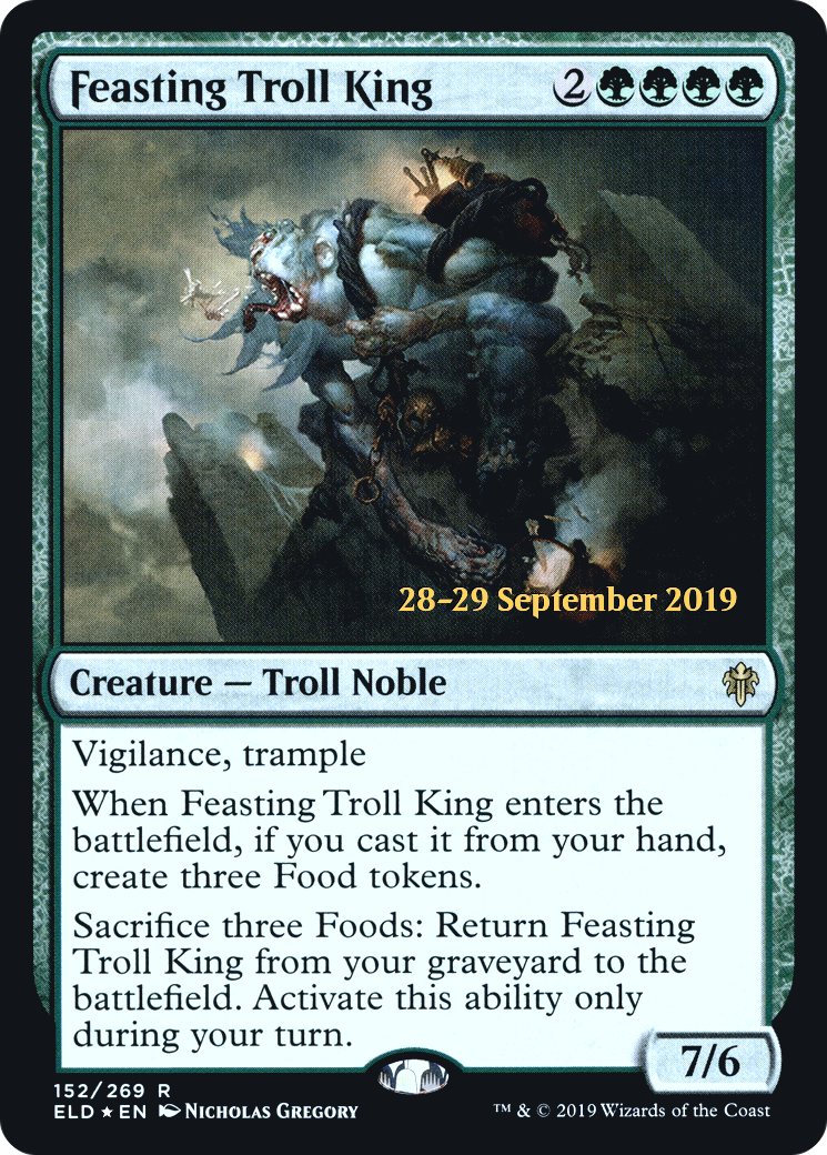 Feasting Troll King (PRE-152) [Throne of Eldraine Promos] Foil MTG Single Wizards of the Coast