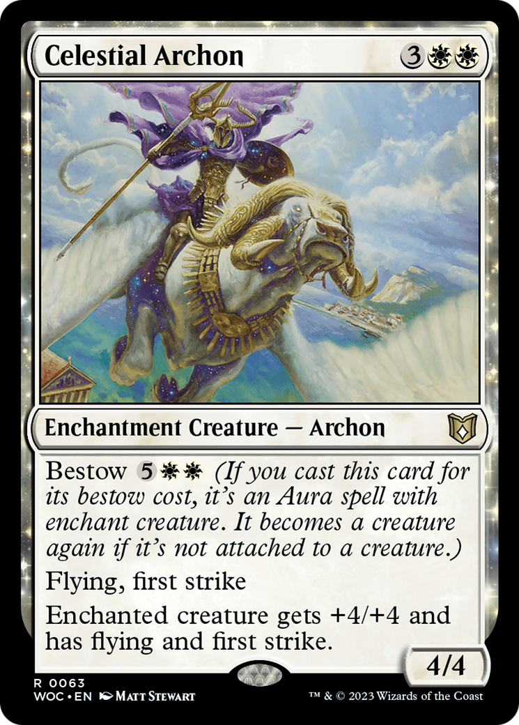 Celestial Archon (WOC-063) [Wilds of Eldraine Commander] MTG Single Wizards of the Coast