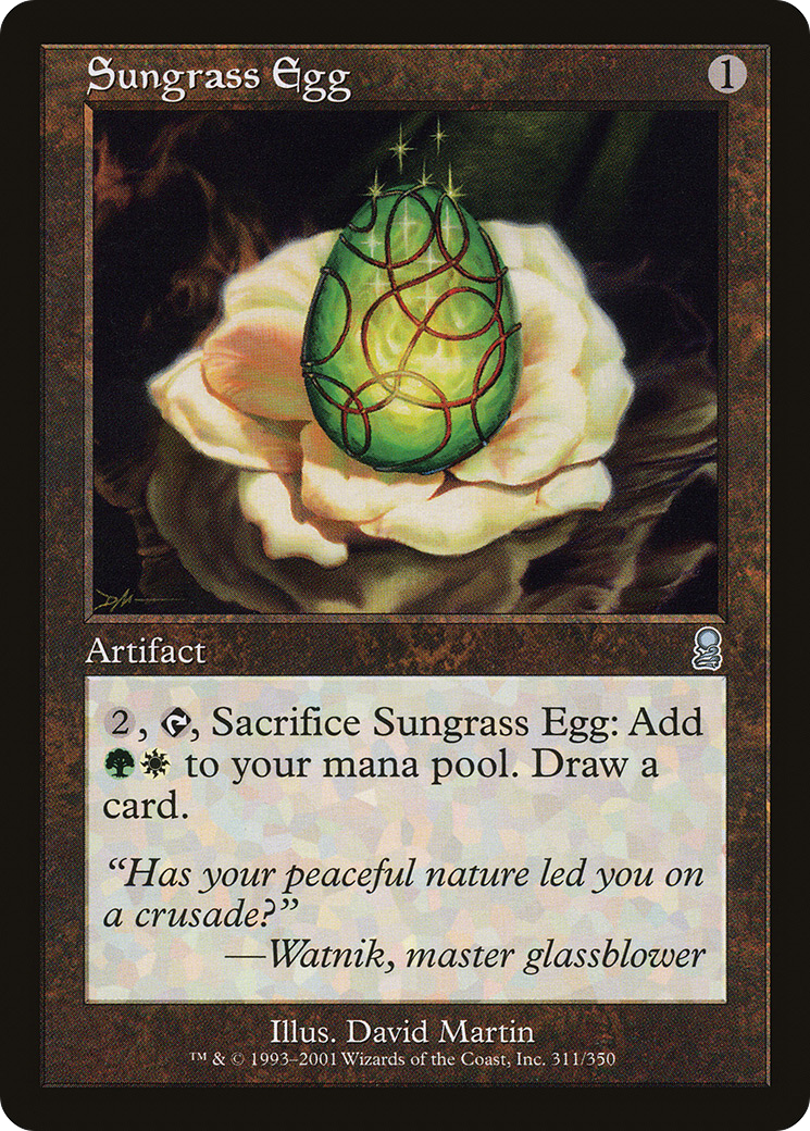 Sungrass Egg (ODY-311) [Odyssey] MTG Single Wizards of the Coast