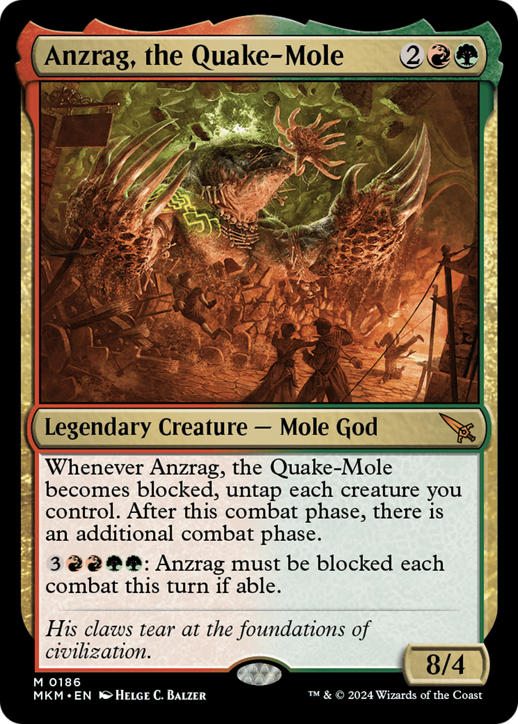 Anzrag, the Quake-Mole (MKM-186) [Murders at Karlov Manor] Foil MTG Single Wizards of the Coast