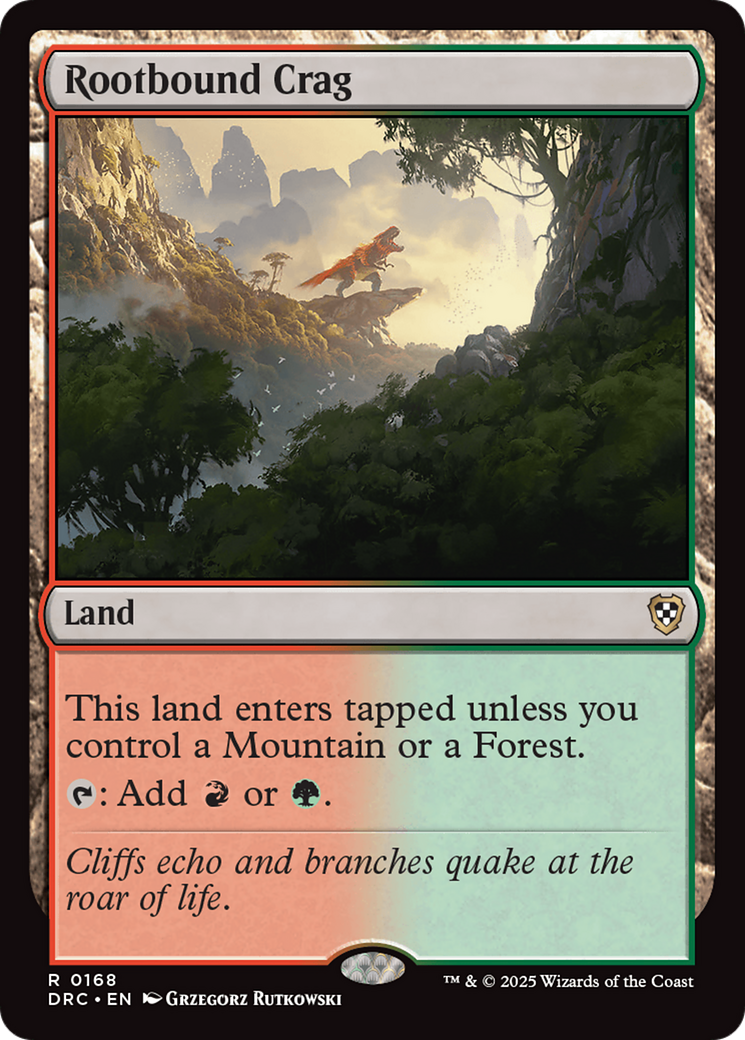 Rootbound Crag (DRC-168) [Commander: Aetherdrift] MTG Single Wizards of the Coast