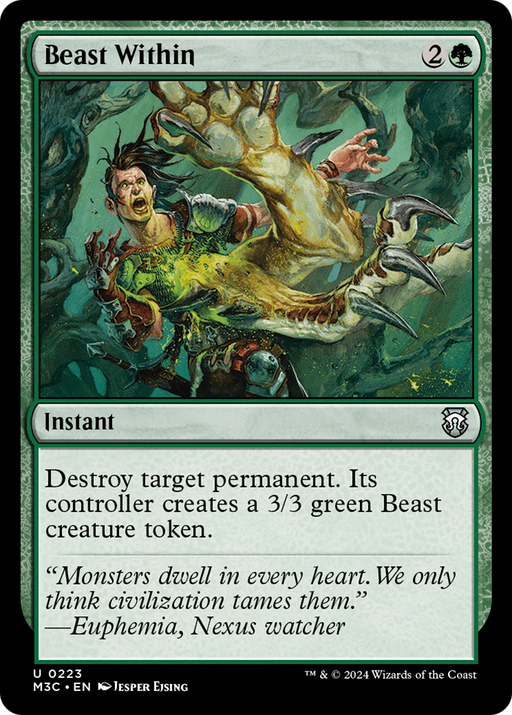 Beast Within (M3C-223) [Modern Horizons 3 Commander] MTG Single Wizards of the Coast