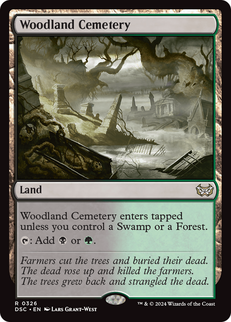 Woodland Cemetery (DSC-326) [Duskmourn: House of Horror Commander] MTG Single Wizards of the Coast