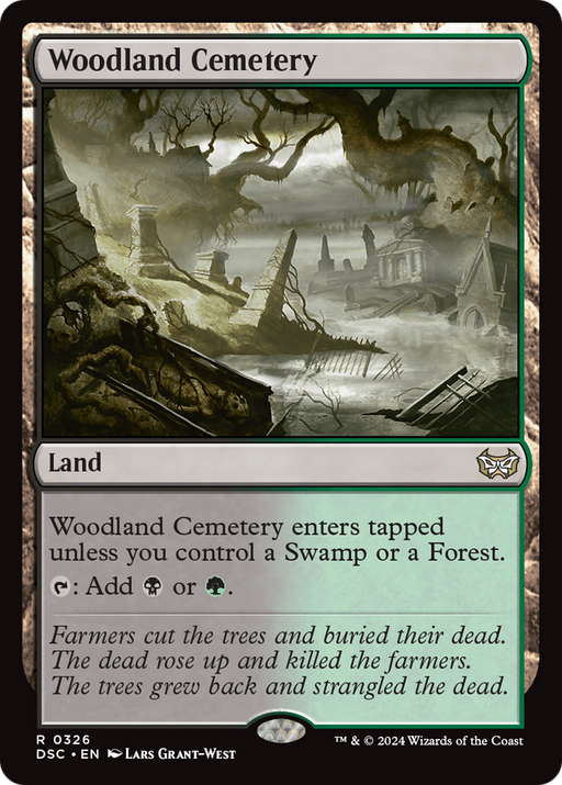 Woodland Cemetery (DSC-326) [Duskmourn: House of Horror Commander] MTG Single Wizards of the Coast
