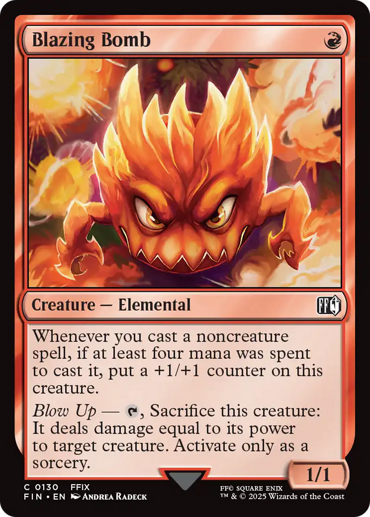 Blazing Bomb (FIN-130) [FINAL FANTASY] Foil MTG Single Wizards of the Coast