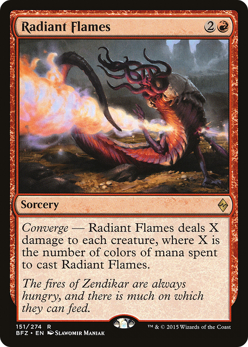 Radiant Flames (BFZ-151) [Battle for Zendikar] MTG Single Wizards of the Coast