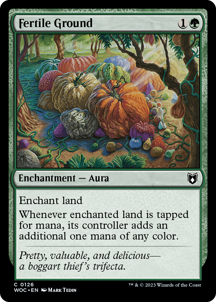 Fertile Ground (WOC-126) [Wilds of Eldraine Commander] MTG Single Wizards of the Coast