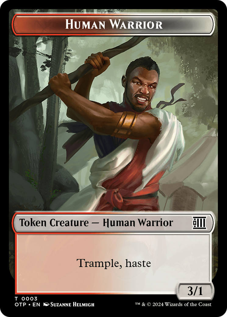 Mercenary // Human Warrior Double-Sided Token [Tokens] Outlaws of Thunder Junction Tokens MTG Single Magic: The Gathering