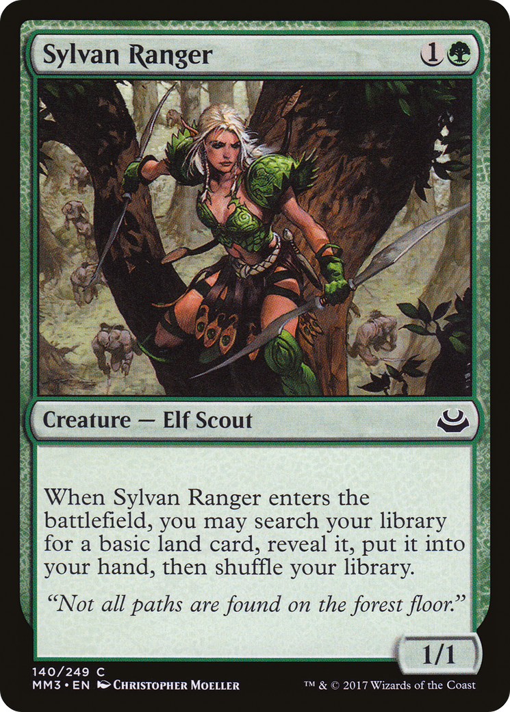 Sylvan Ranger (MM3-140) [Modern Masters 2017] Foil MTG Single Wizards of the Coast