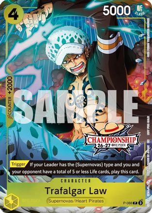 Trafalgar Law (CS 26-27 Event Pack) (P-088) [One Piece Promotion Cards] Foil One Piece Single Bandai