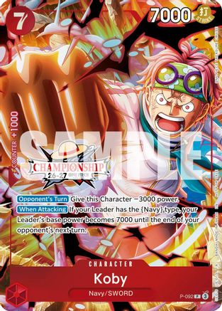 Koby (CS 26-27 Event Pack) (P-092) [One Piece Promotion Cards] Foil One Piece Single Bandai