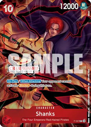 Shanks (CS 26-27 Event Pack) (P-097) [One Piece Promotion Cards] Foil One Piece Single Bandai