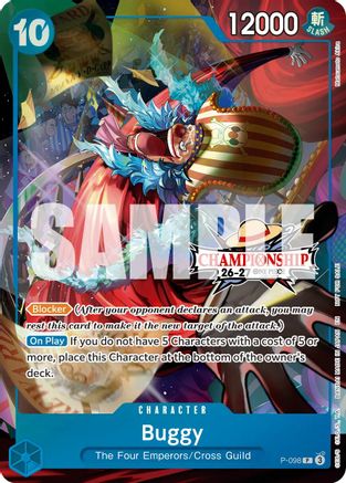Buggy (CS 26-27 Event Pack) (P-098) [One Piece Promotion Cards] Foil One Piece Single Bandai