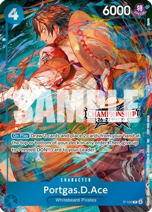 Portgas.D.Ace (CS 26-27 Celebration Pack) (P-103) [One Piece Promotion Cards] Foil One Piece Single Bandai