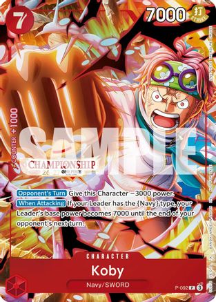 Koby (CS 26-27 Event Pack Finalist Ver.) (P-092) [One Piece Promotion Cards] Foil One Piece Single Bandai