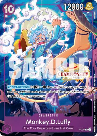 Monkey.D.Luffy (CS 26-27 Event Pack Finalist Ver.) (P-099) [One Piece Promotion Cards] Foil One Piece Single Bandai