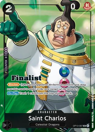 Saint Charlos (Finalist Card Set Vol. 1) (OP13-087) [One Piece Promotion Cards] Foil One Piece Single Bandai