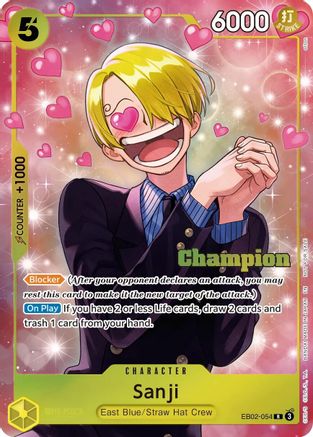 Sanji (CS 26-27 Winner Card Set Vol. 1) (EB04-052) [One Piece Promotion Cards] Foil One Piece Single Bandai