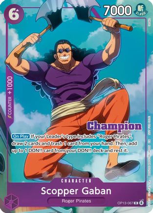 Scopper Gaban (CS 26-27 Winner Card Set Vol.1) (OP13-067) [One Piece Promotion Cards] Foil One Piece Single Bandai