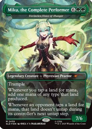 Miku, the Complete Performer - Vorinclex, Voice of Hunger (SLD-2439) [Secret Lair Drop Series] Foil MTG Single Wizards of the Coast