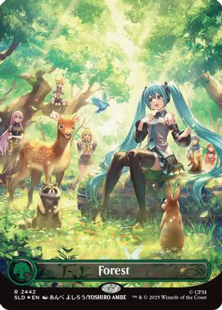 Forest (2442) (SLD-2442) [Secret Lair Drop Series] Foil MTG Single Wizards of the Coast