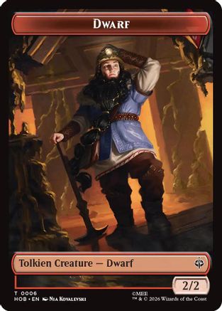 Dwarf // Enduring Story Double-Sided Token (HOB-6 // 14) [The Hobbit] MTG Single Wizards of the Coast