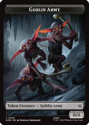 Goblin Army (0003) // Wolf Double-Sided Token (HOB-3 // 9) [The Hobbit] Foil MTG Single Wizards of the Coast