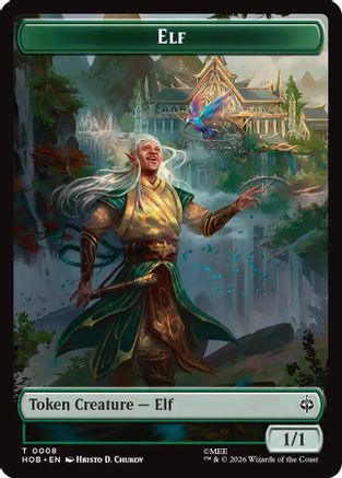 Elf // Dwarf Double-Sided Token (HOB-8 // 6) [The Hobbit] Foil MTG Single Wizards of the Coast