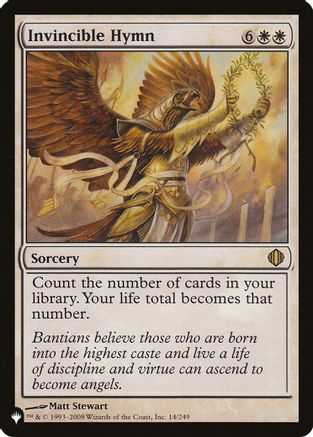 Invincible Hymn (LIST-014) [The List Reprints] MTG Single Wizards of the Coast