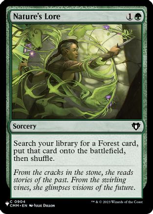 Nature's Lore (CMM) (LIST-904) [The List Reprints] MTG Single Wizards of the Coast