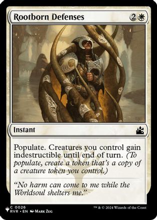 Rootborn Defenses (RVR) (LIST-026) [The List Reprints] MTG Single Wizards of the Coast