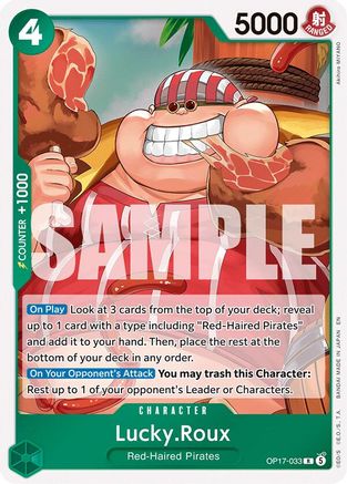 Lucky.Roux (OP17-033)  [The World's Strongest Warriors] Foil