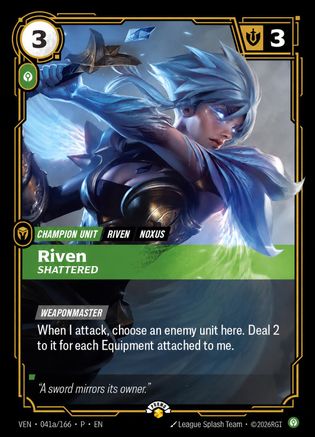 Riven - Shattered (041a/166) [Riftbound Promotional Cards] Foil Riftbound Singles Riot Games